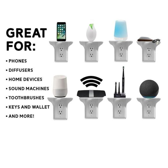 2pk power perch outlet storage shelf - Picture 5 of 8